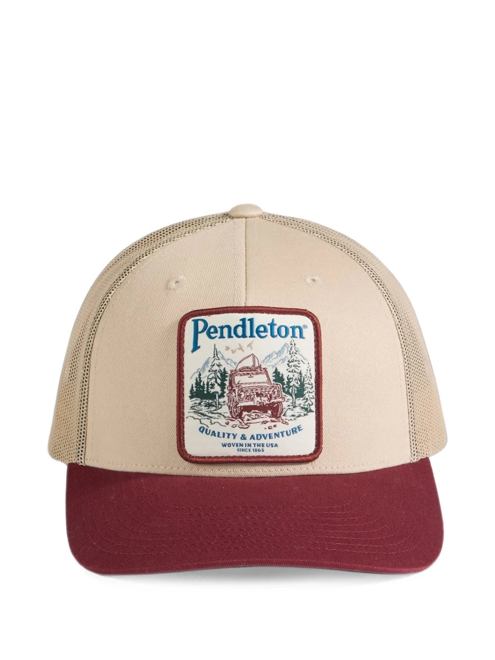 Adventure-patch trucker cap