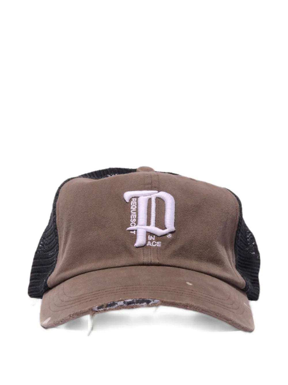 distressed mesh-panel baseball cap