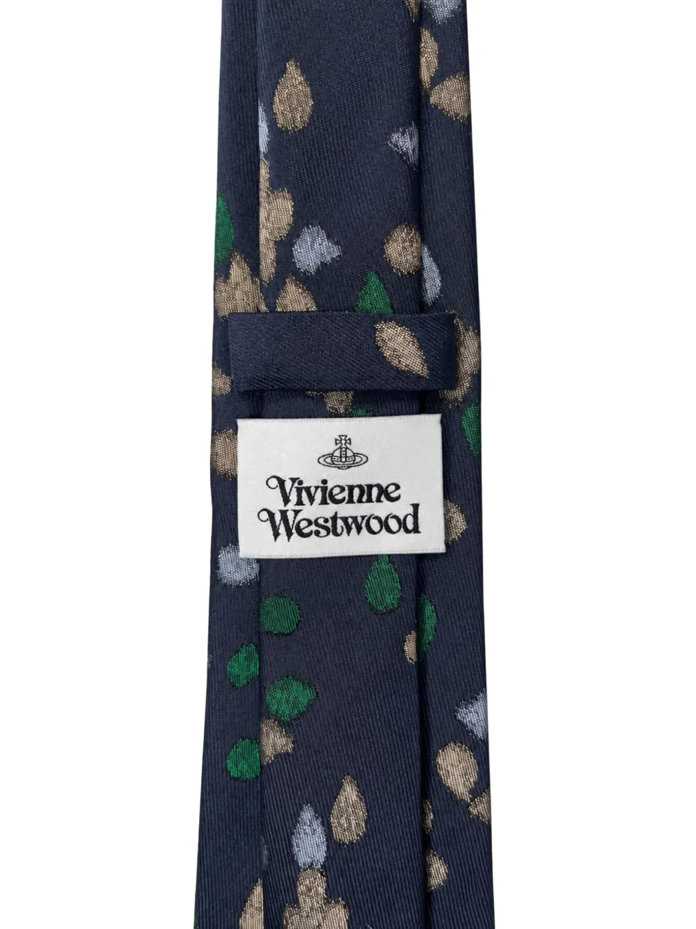 abstract-print silk tie