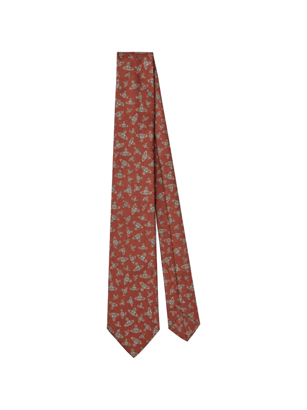 Orb-pattern silk tie