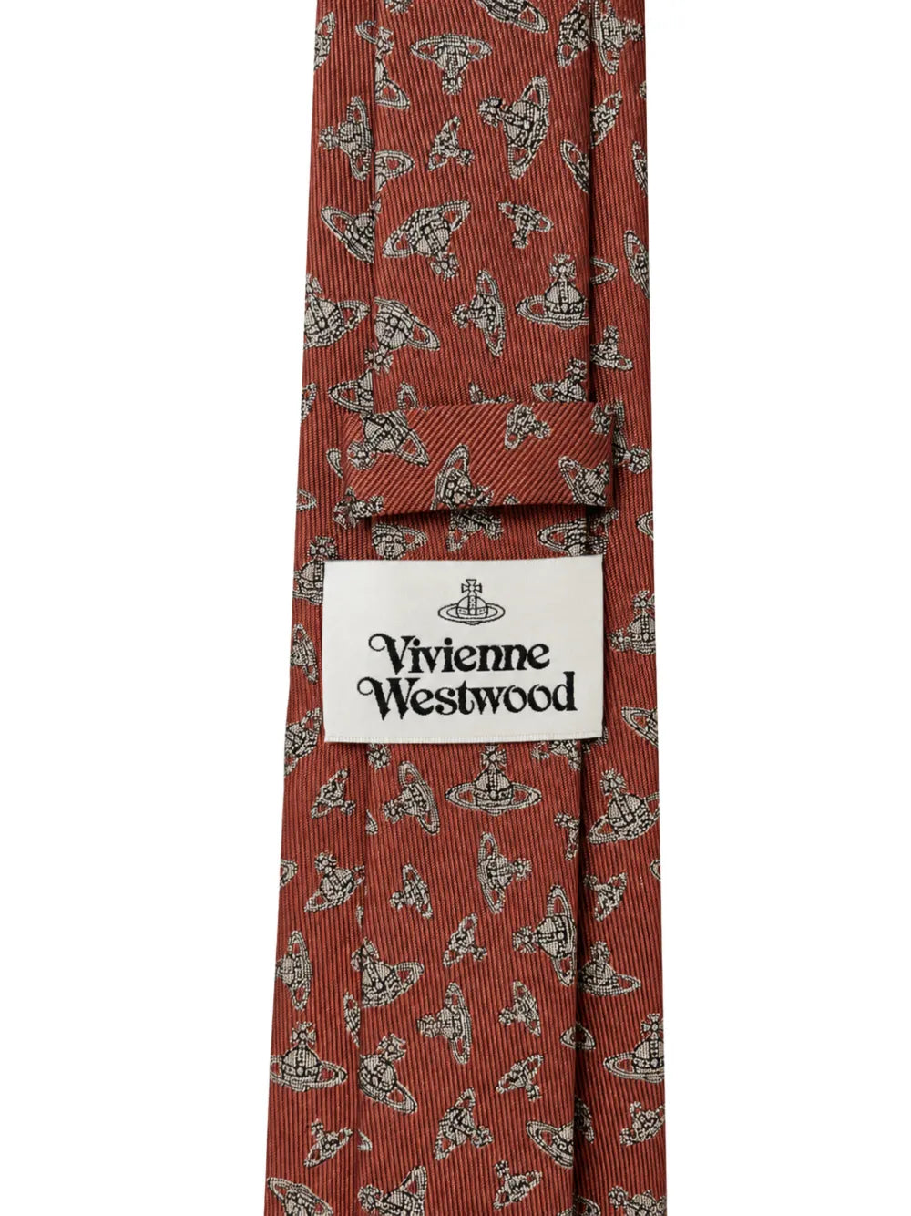 Orb-pattern silk tie