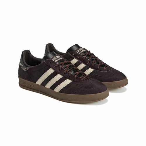 x Wales Bonner Gazelle Indoor Pony Hair Dark Brown