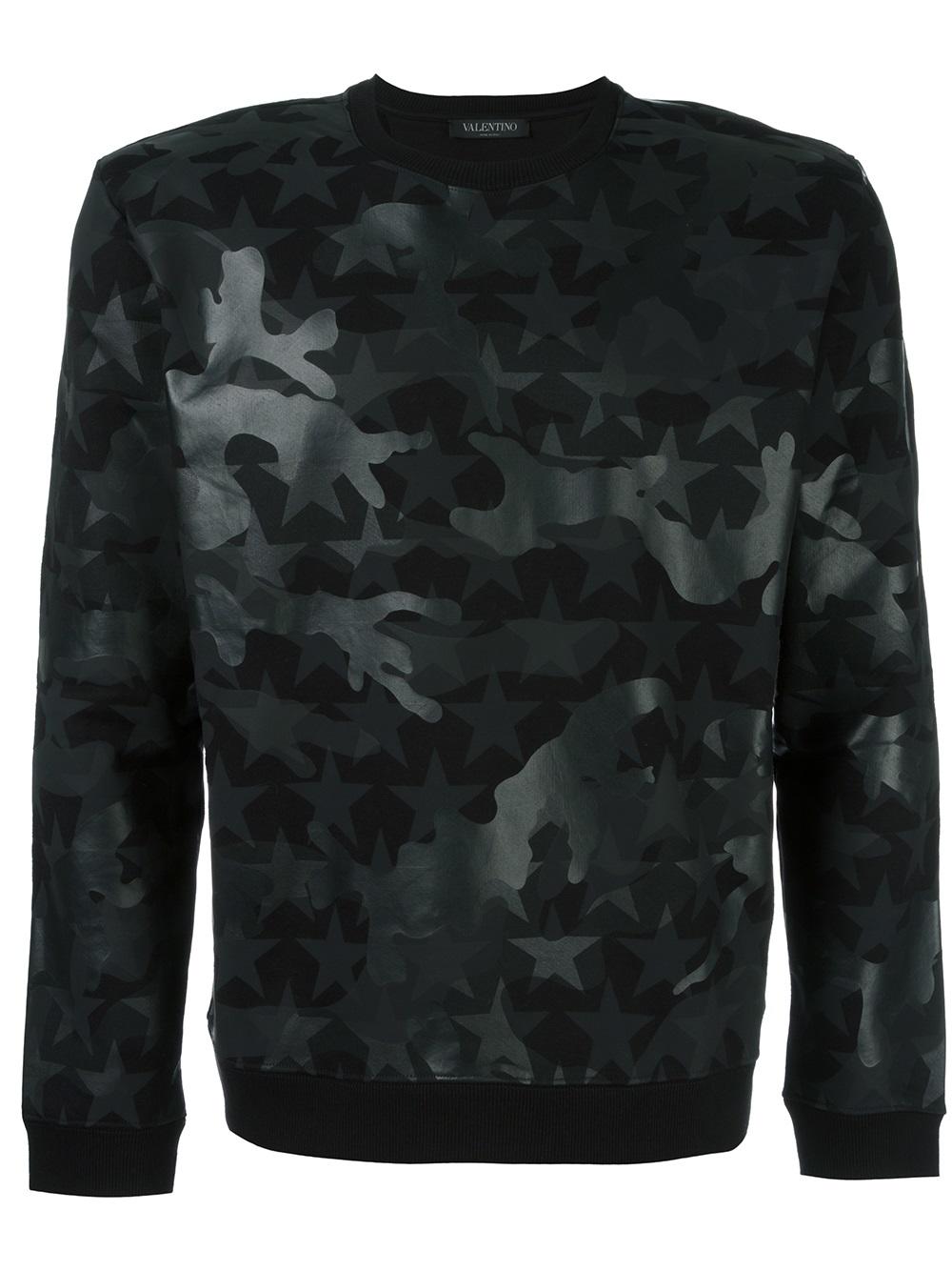 Valentino Camo Sweatshirt Black