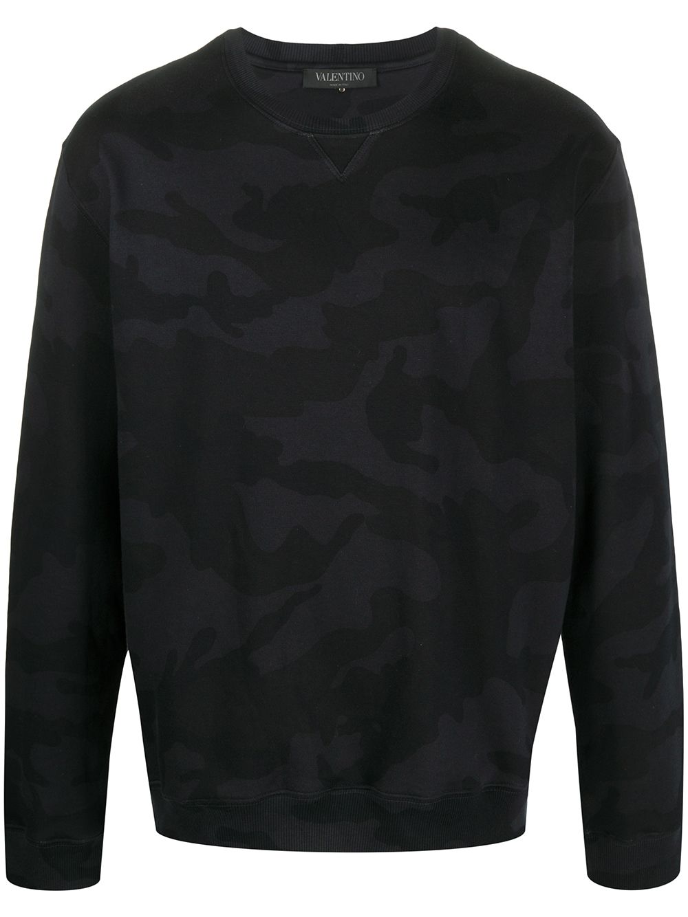 Camouflage Print Crewneck Sweatshirt