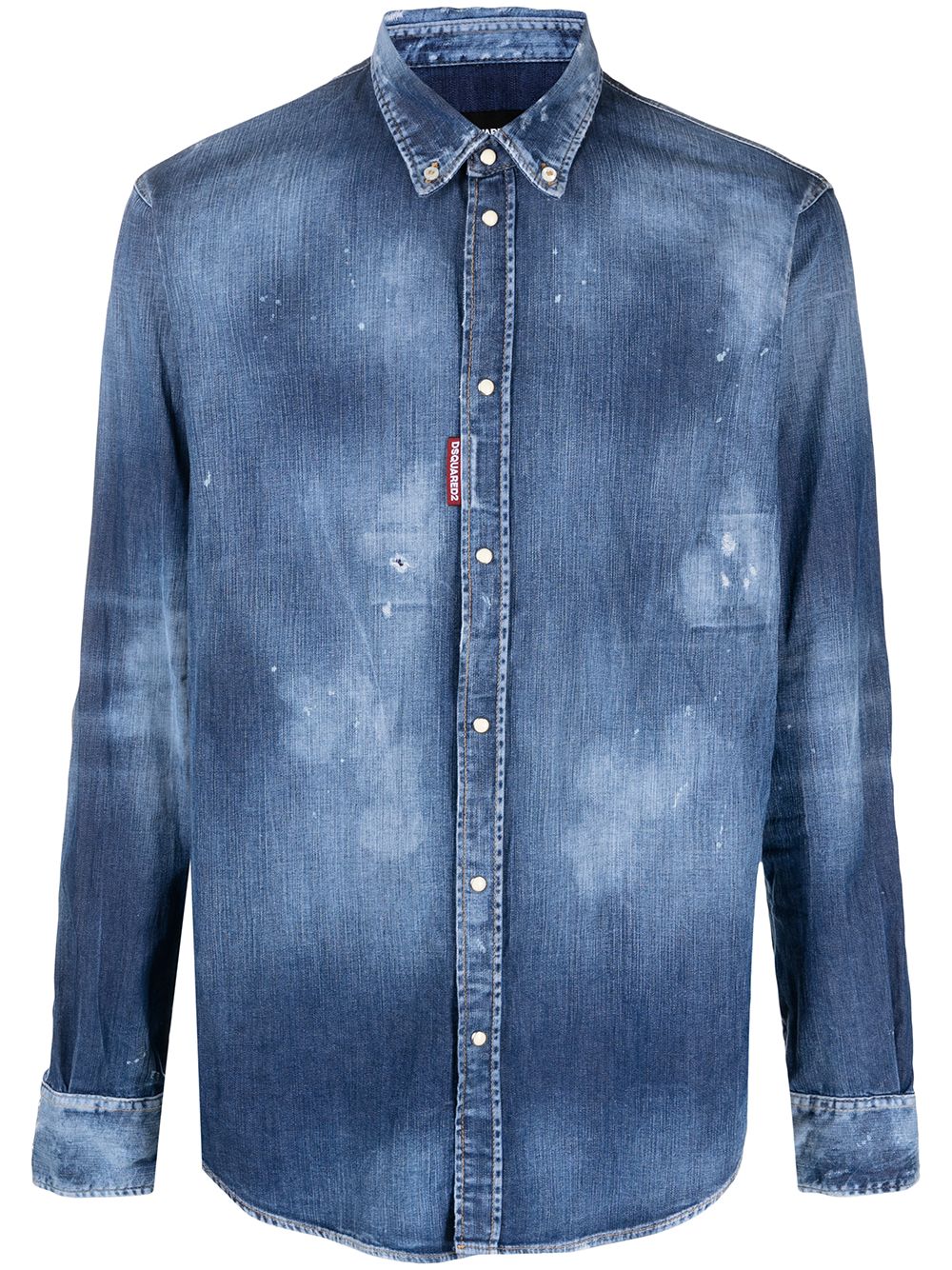 Distressed Effect Denim Shirt