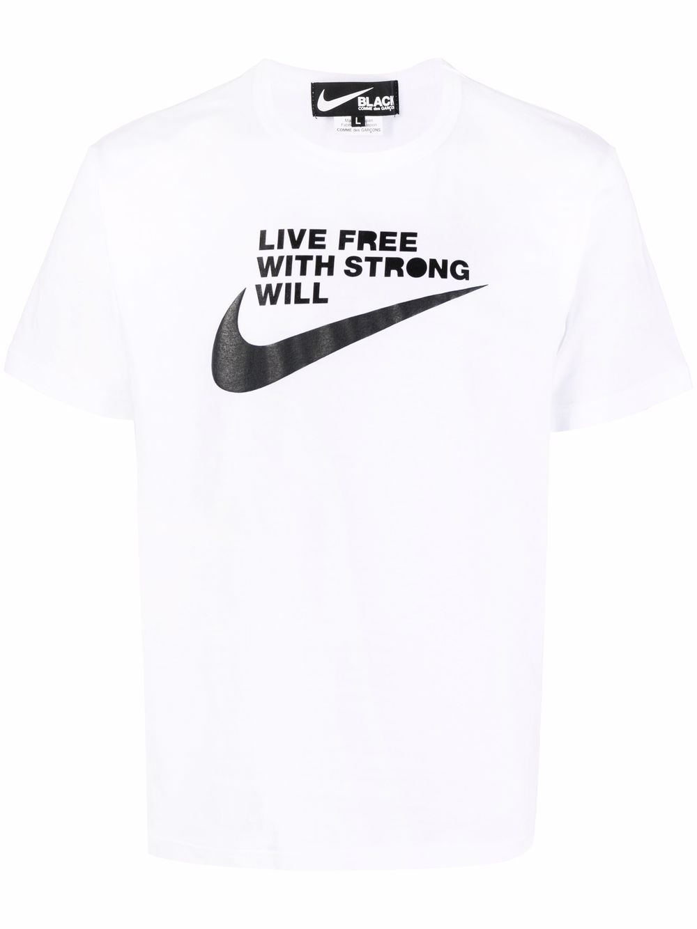 Swoosh-Print Cotton T-Shirt