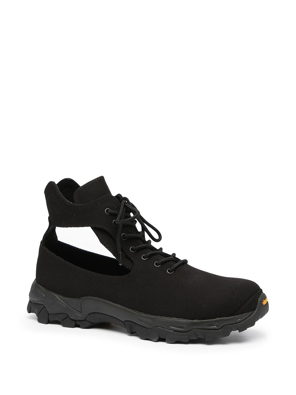 Cut-Out Canvas High-Top Sneakers