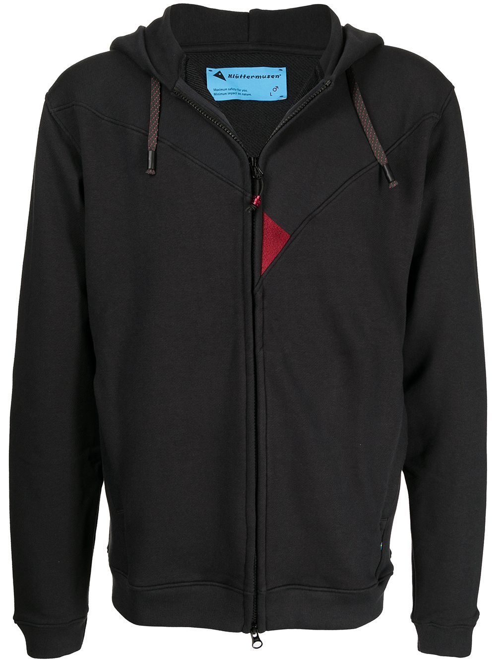 Panelled Zipped Hoodie