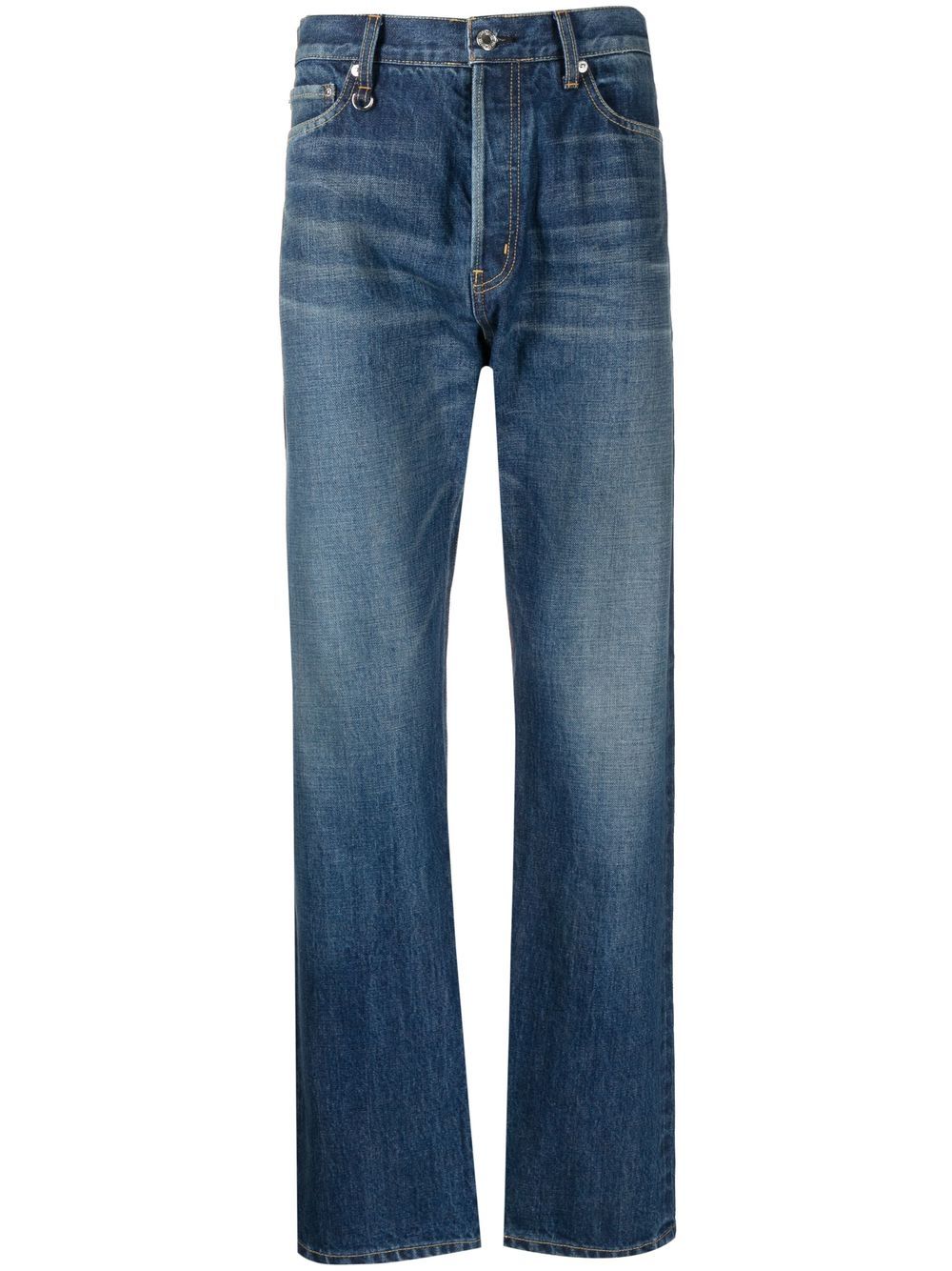 Mid-Rise Straight-Leg Jeans