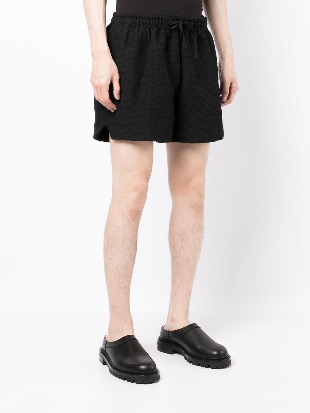 Check-Jacquard Elasticated Shorts