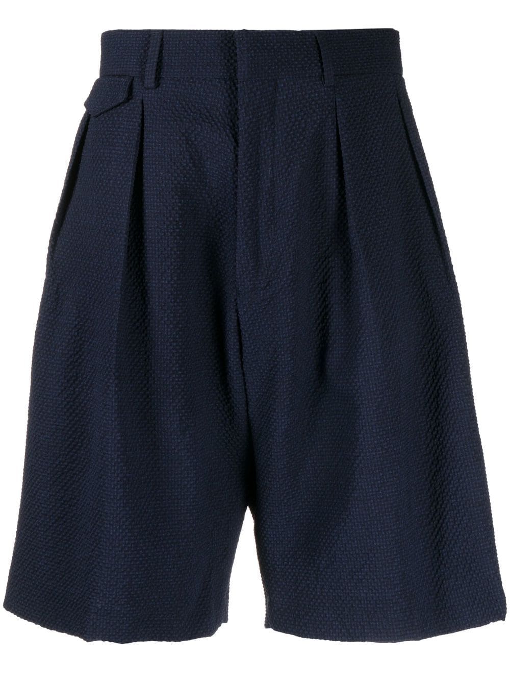 Wide-Leg Wool Bermuda Shorts