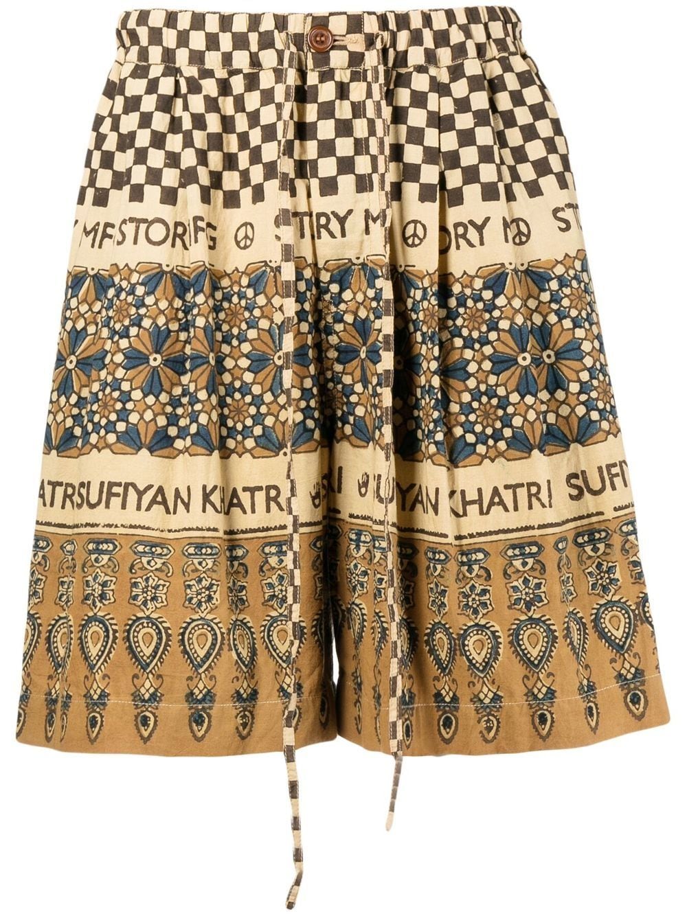 Bridge Block-Print Bermuda Shorts