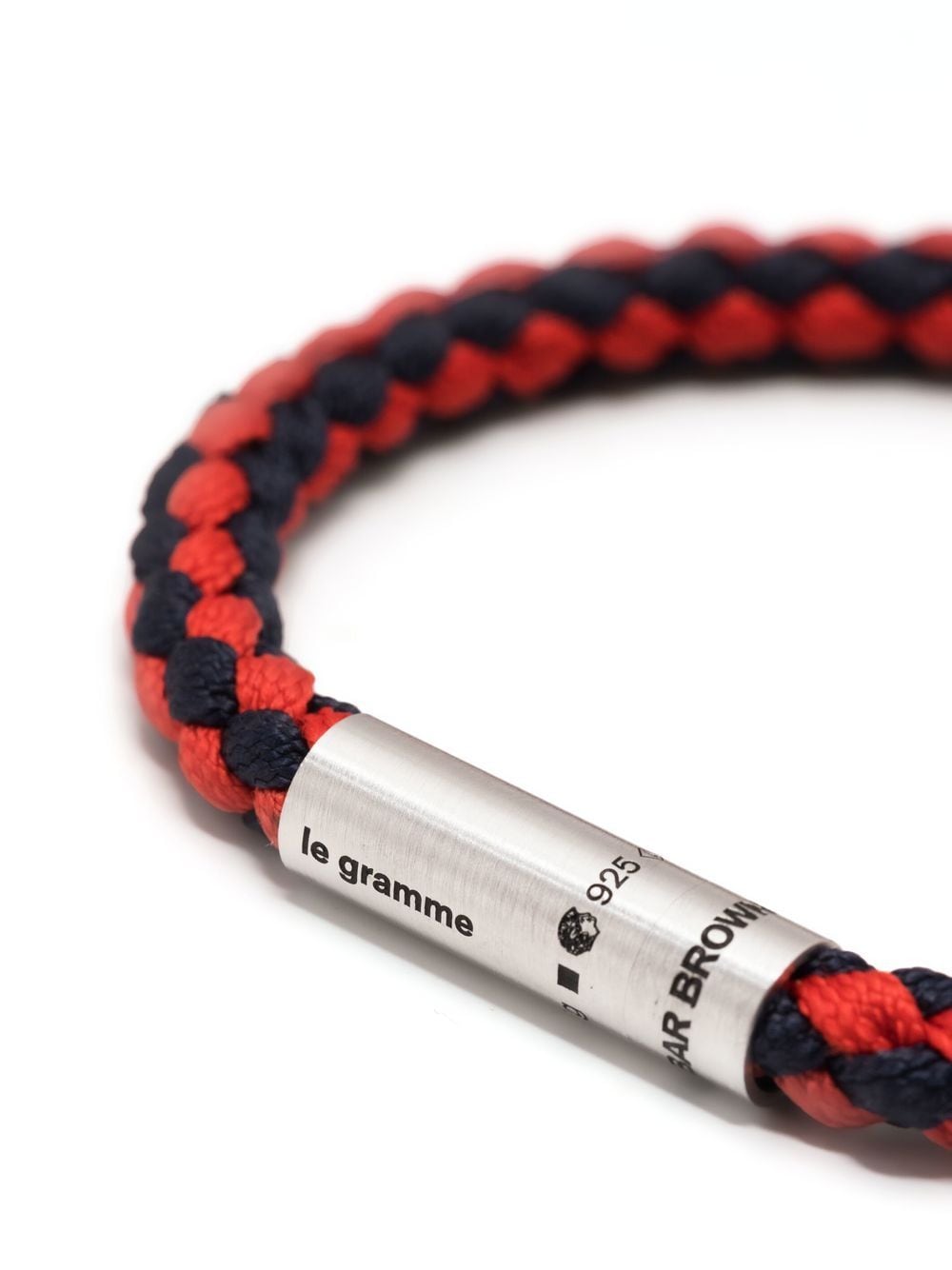 X Orlebar Brown Engraved-Logo Bracelet