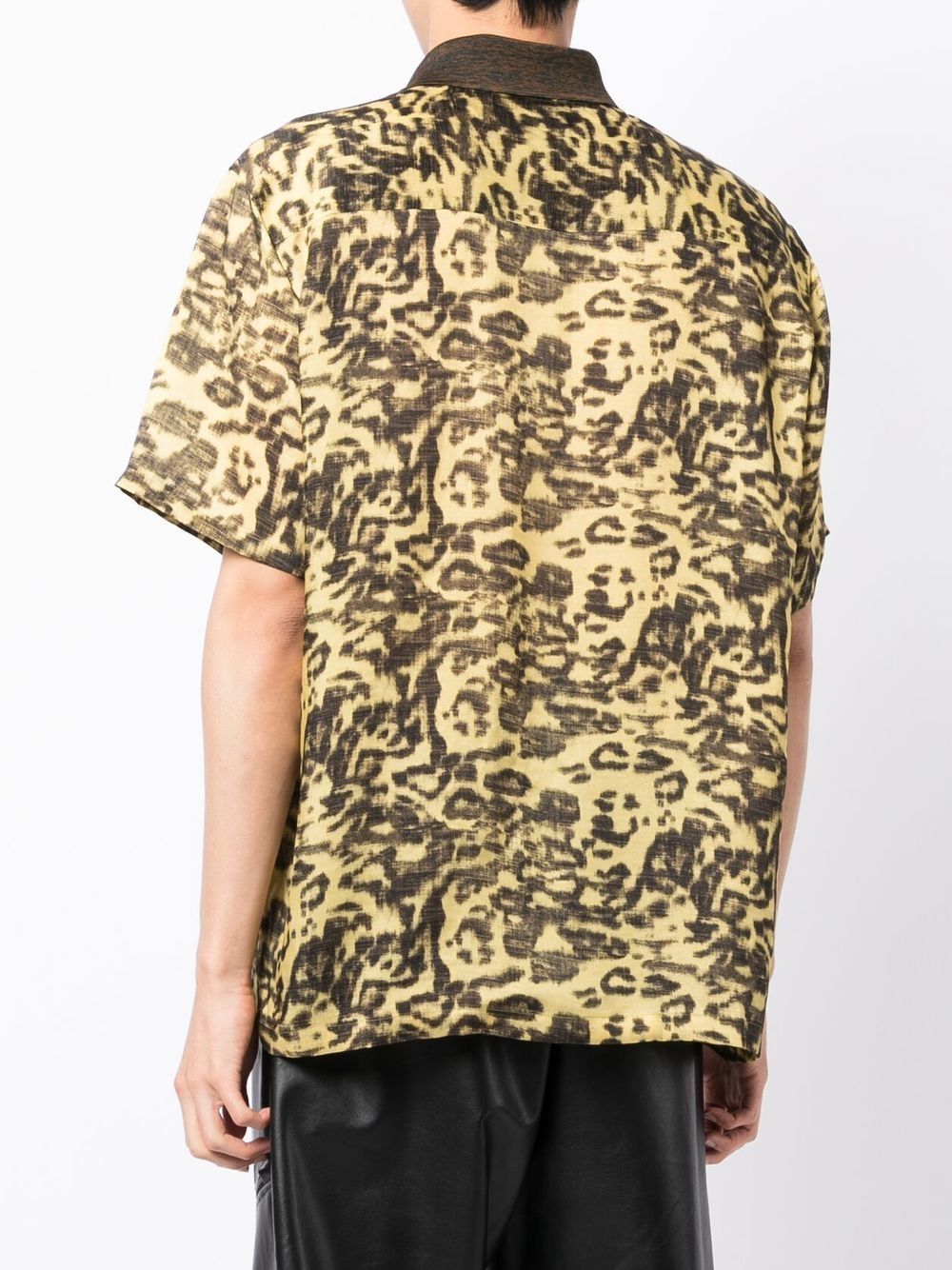 Leopard-Print Short-Sleeved Shirt