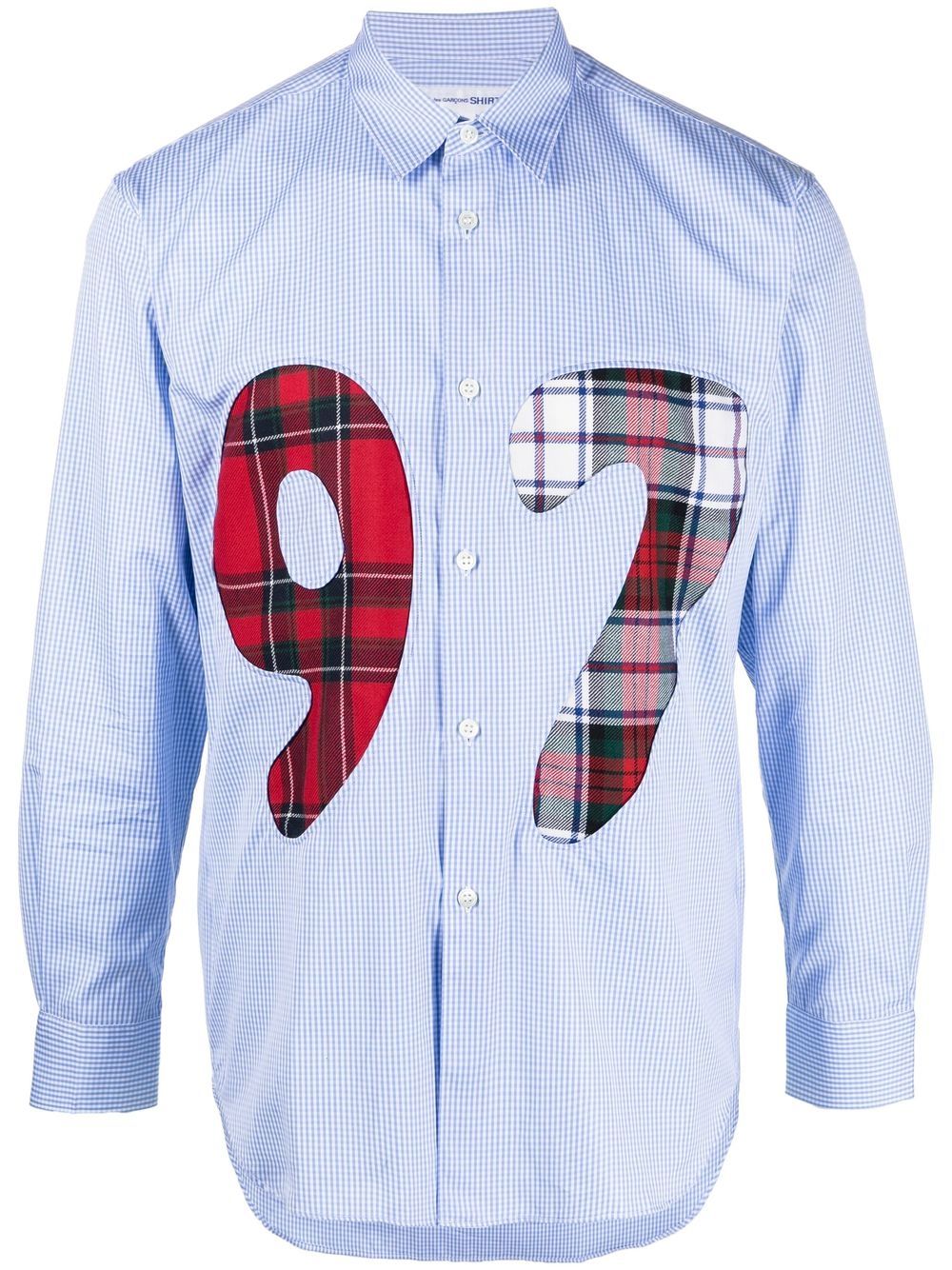 Check-Pattern Numbered Shirt