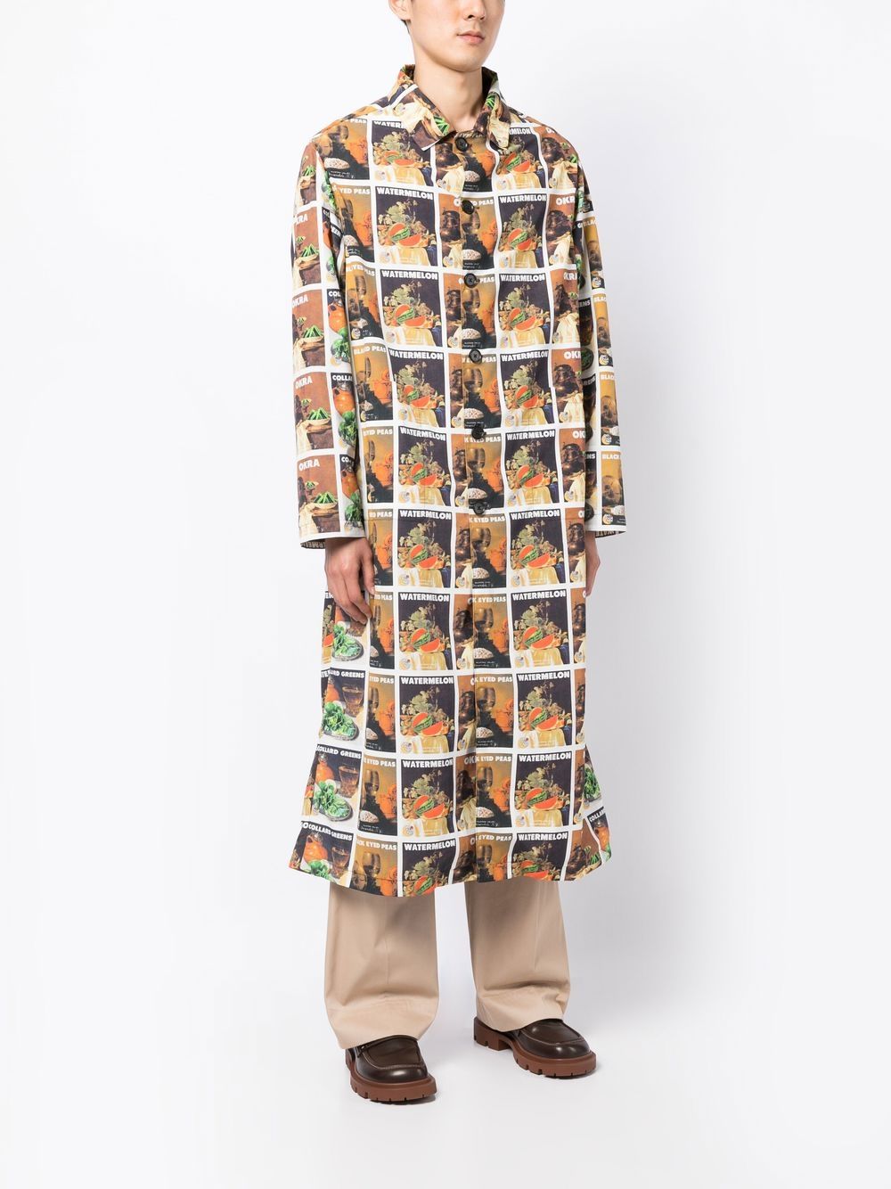 Graphic-Print Long-Length Shirt