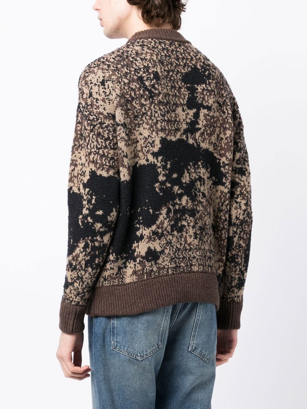Slogan Intarsia-Knit Sweatshirt