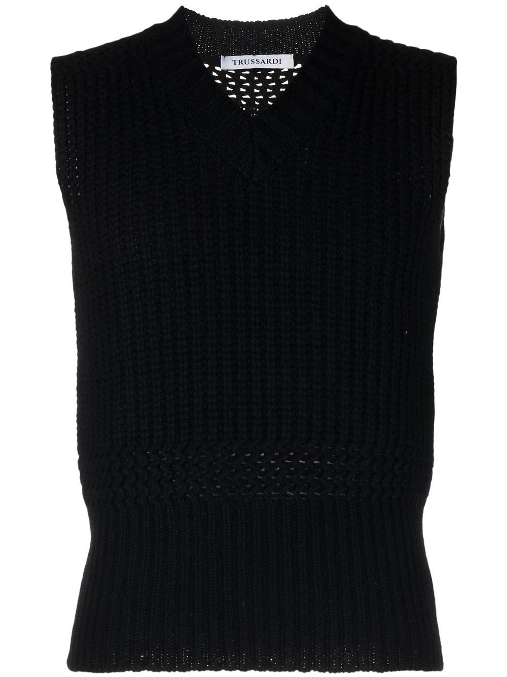 Sleeveless V-Neck Jumper