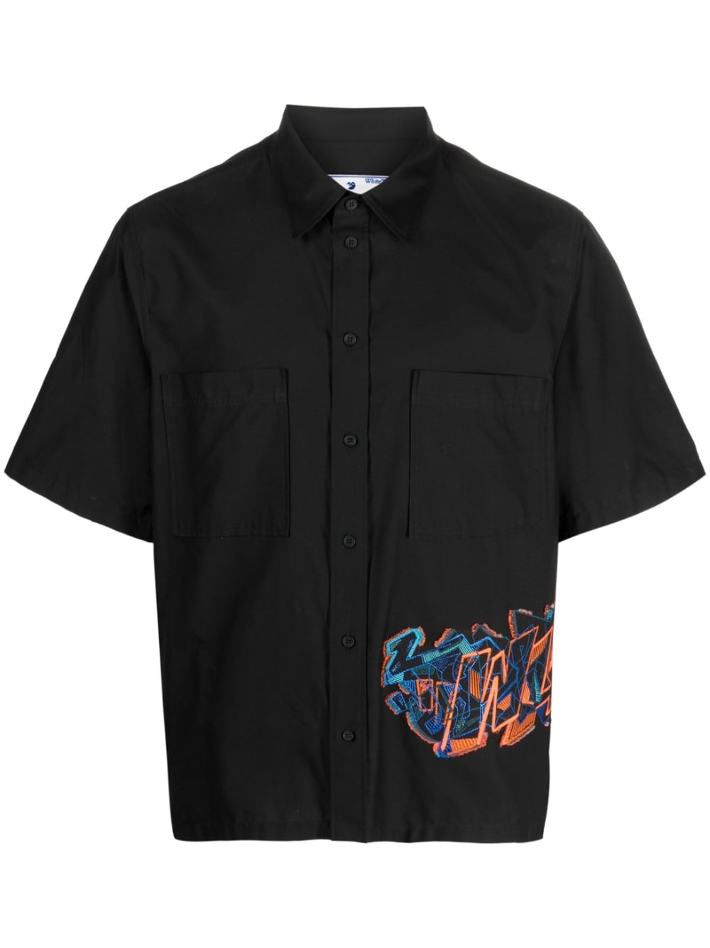 Embroidered-Design Short-Sleeve Shirt