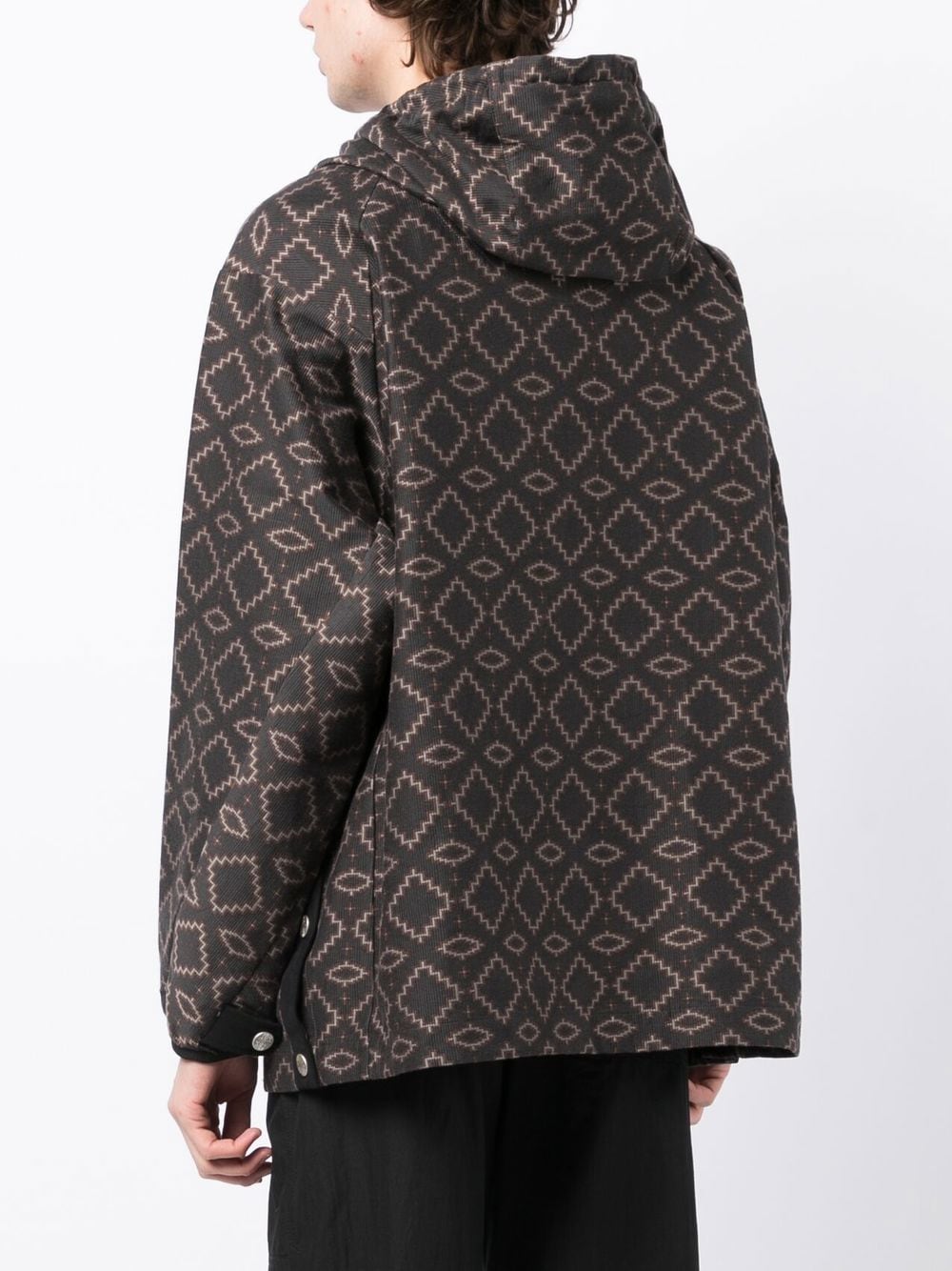 Geometric Pattern Half-Zipped Jacket