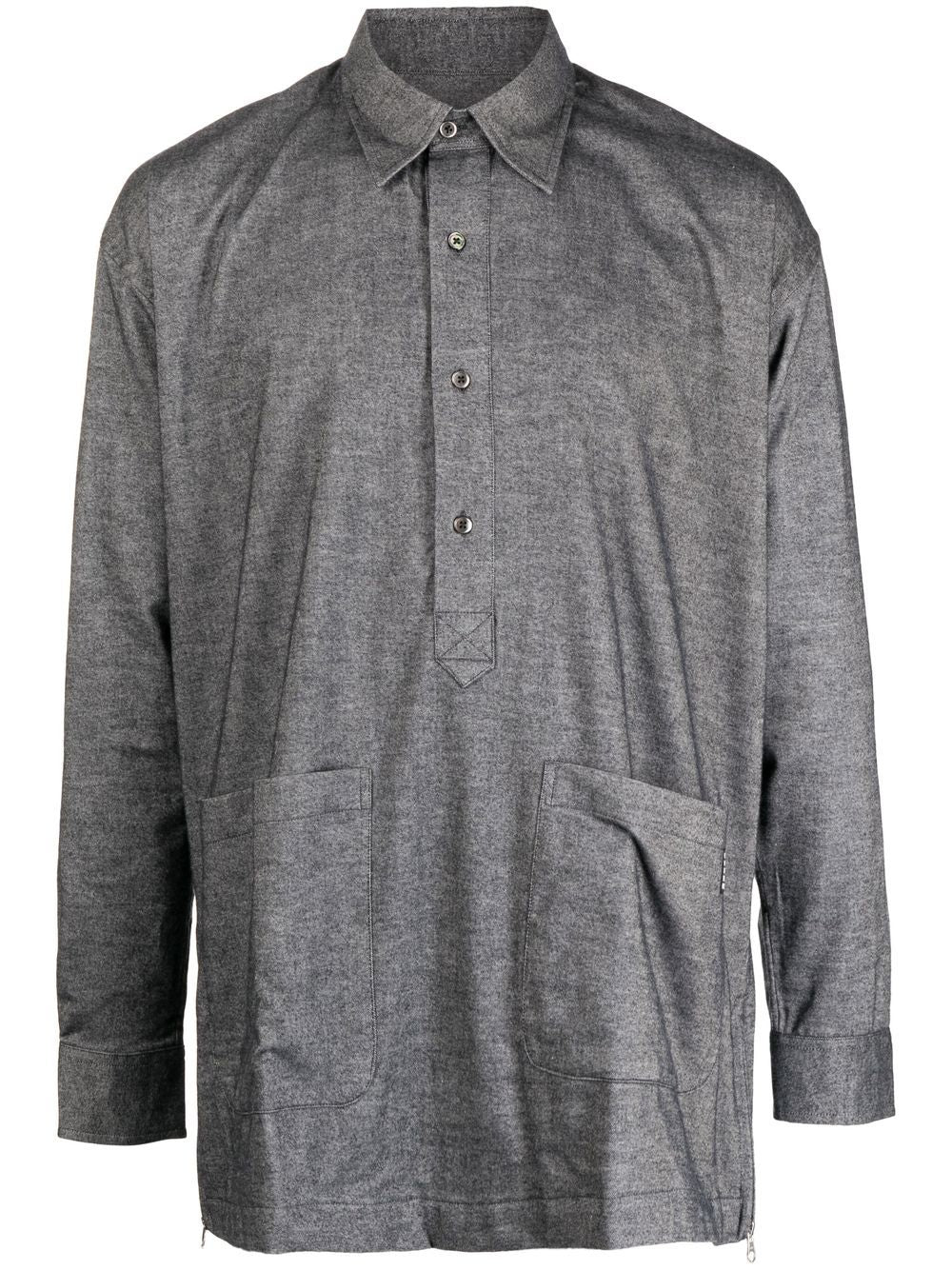 Button Placket Long-Sleeve Shirt