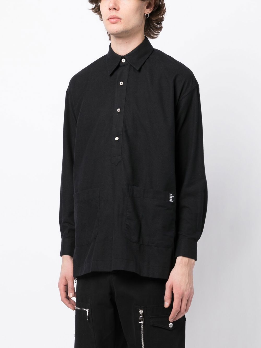 Button Placket Long-Sleeve Shirt