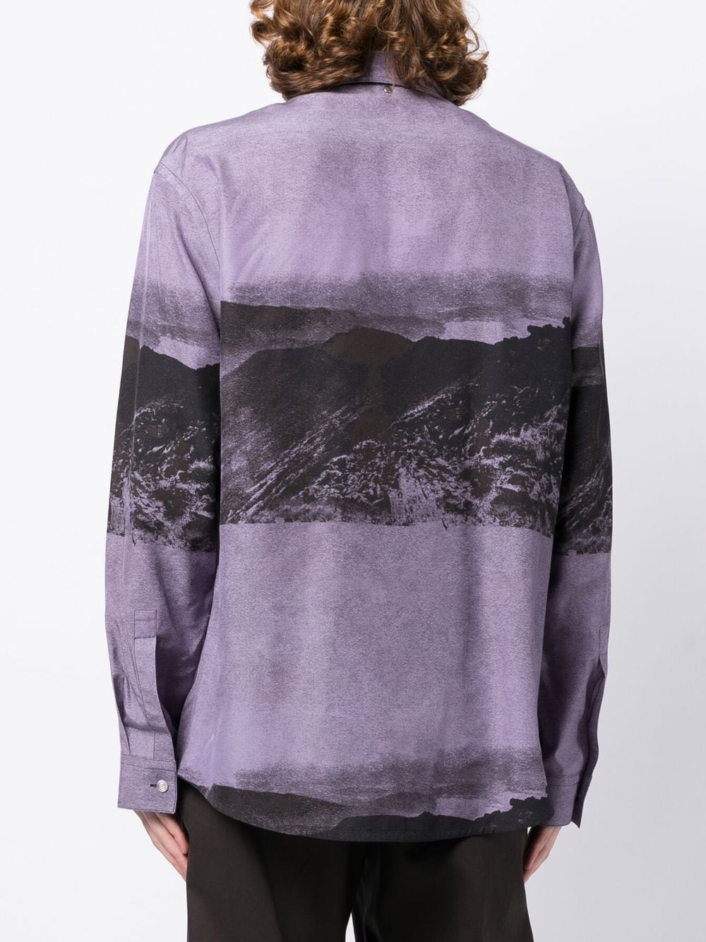 Graphic-Print Button-Up Shirt