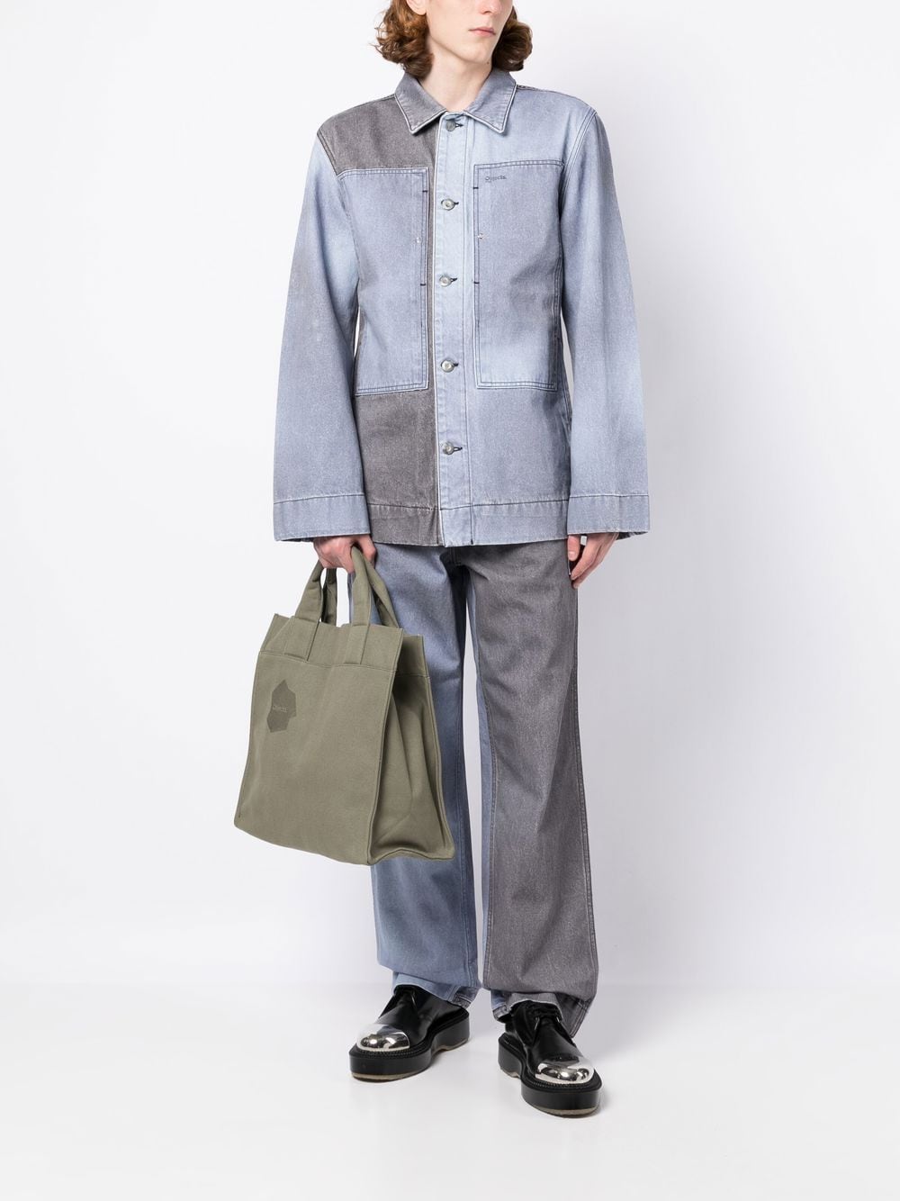 Logo-Print Canvas Tote Bag