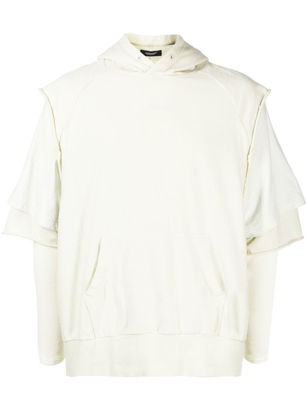 Layered-Sleeve Cotton Hoodie