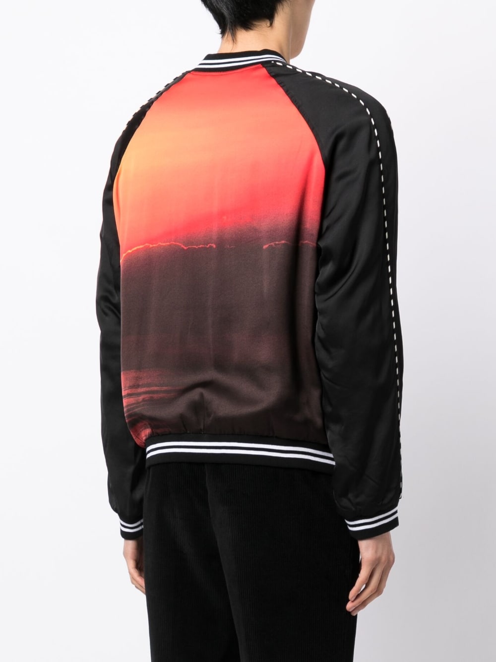 Graphic-Print Bomber Jacket
