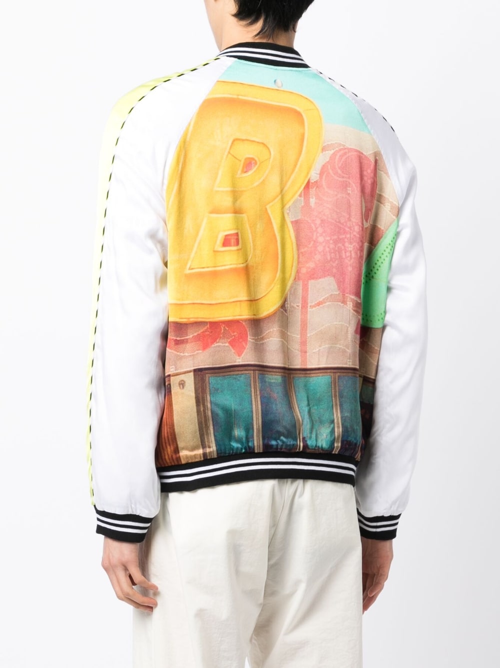 Graphic-Print Bomber Jacket