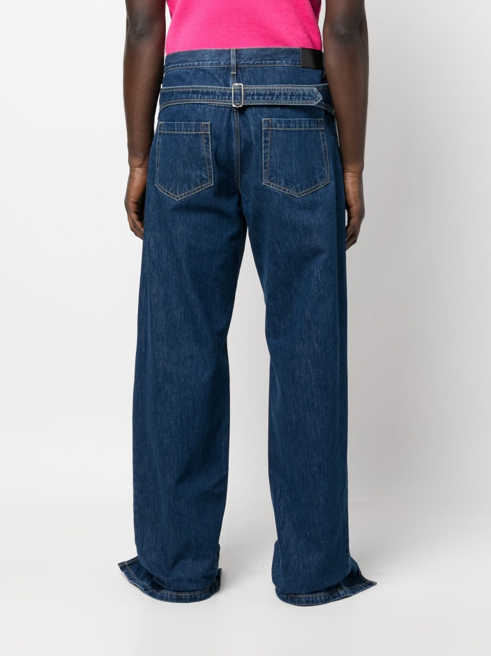 Wide-Leg Denim Trousers