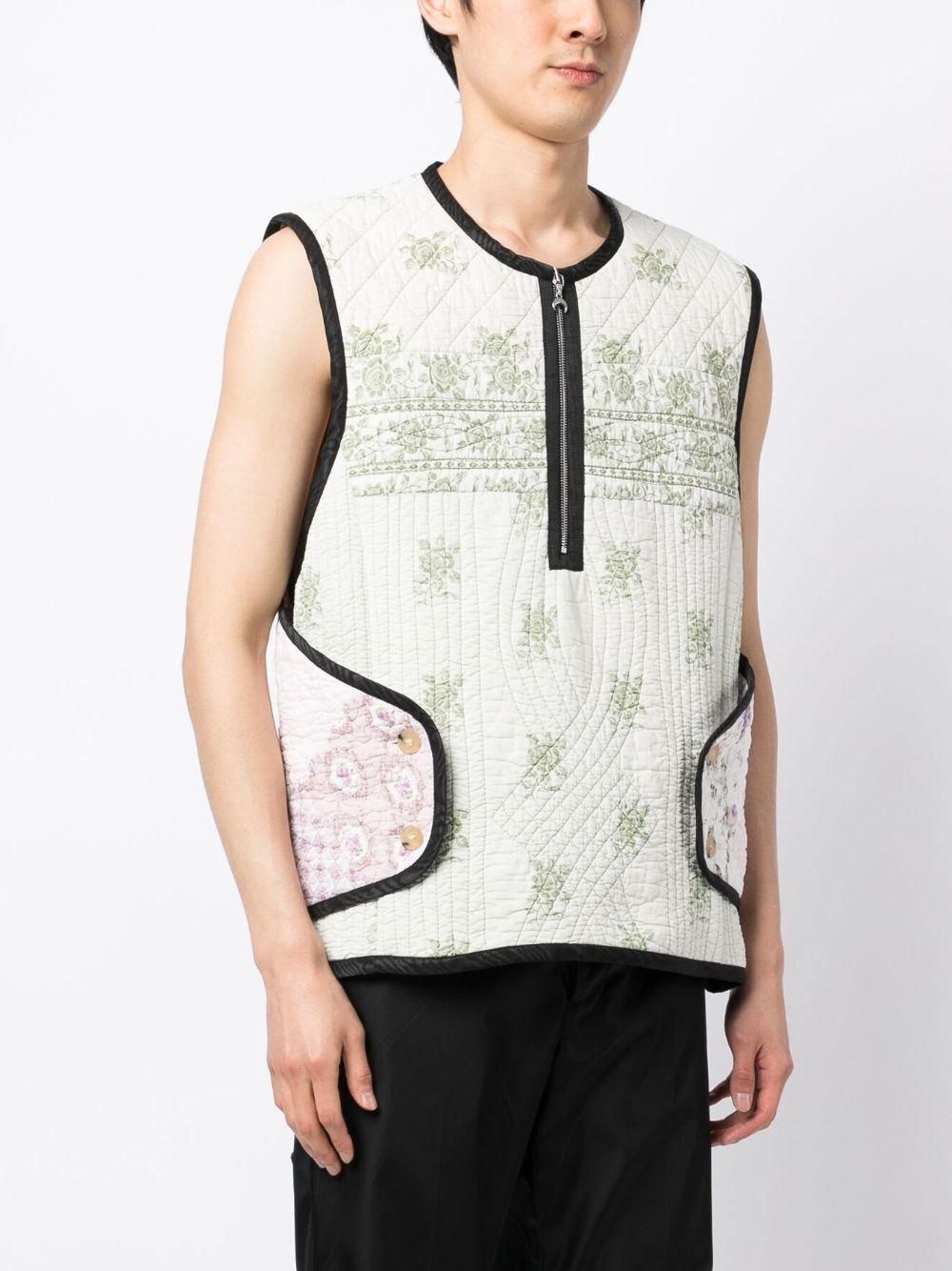 Boutis Floral-Print Armor Gilet