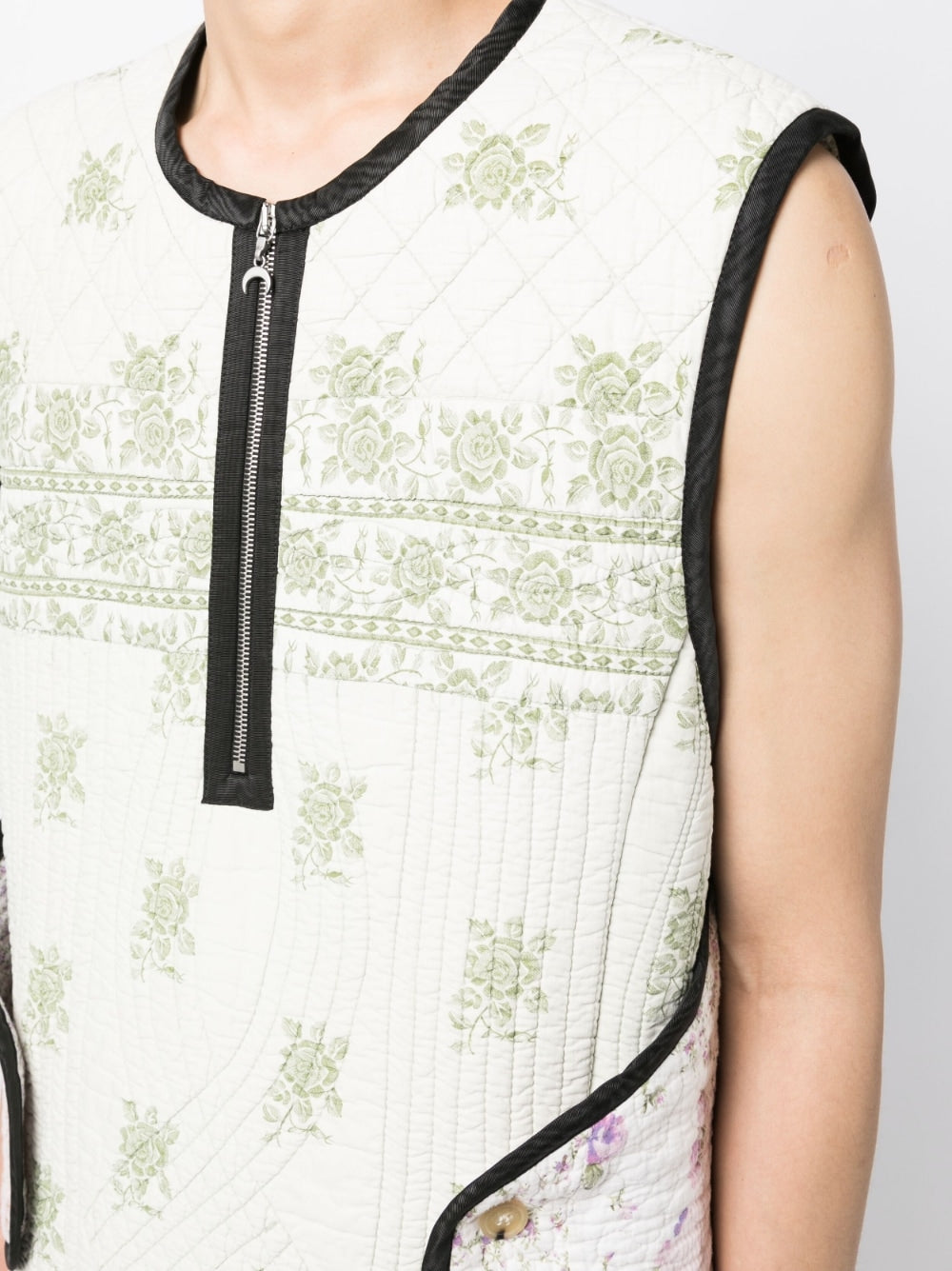 Boutis Floral-Print Armor Gilet