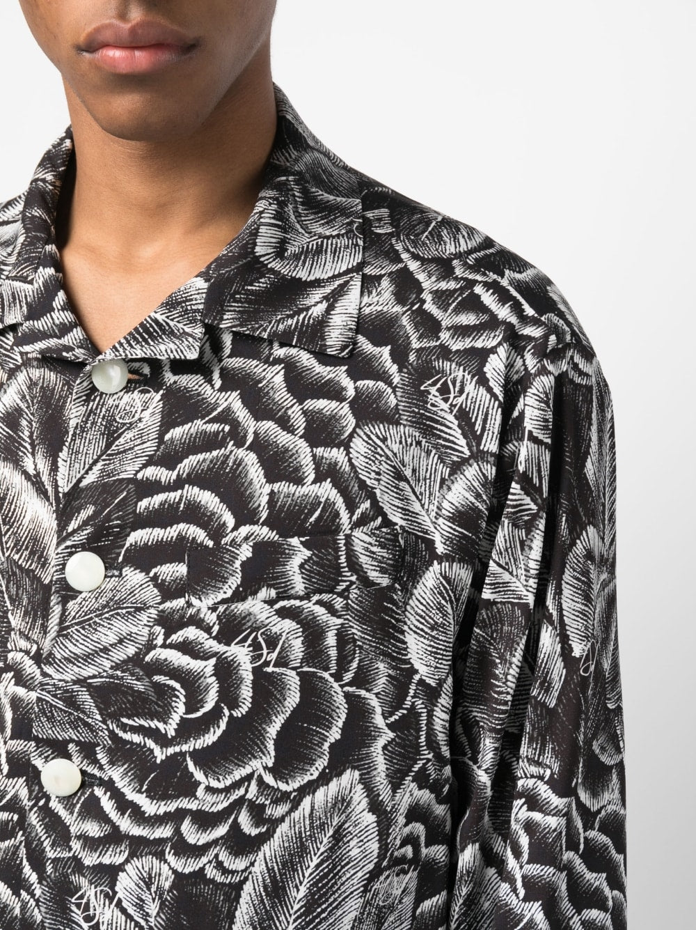 Floral-Print Long-Sleeve Shirt