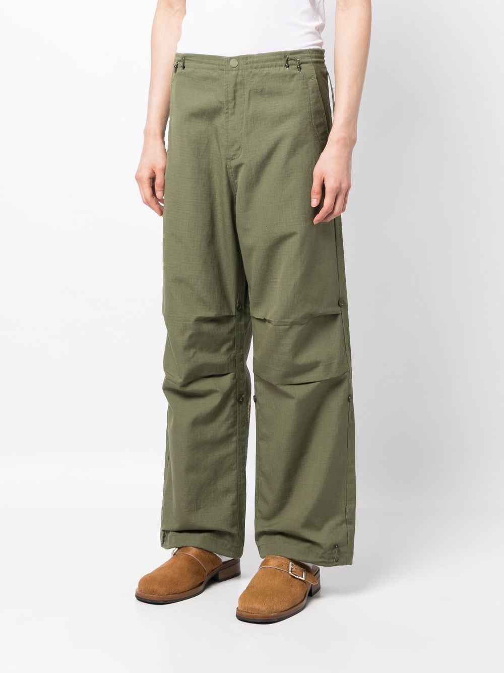 Rabbit-Embroidered Loose-Fit Trousers