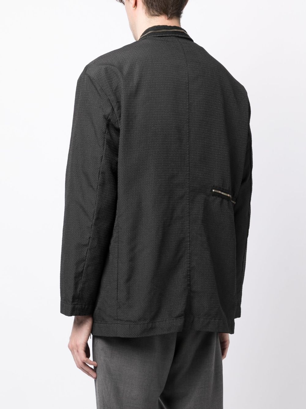 Textured Single-Breasted Blazer