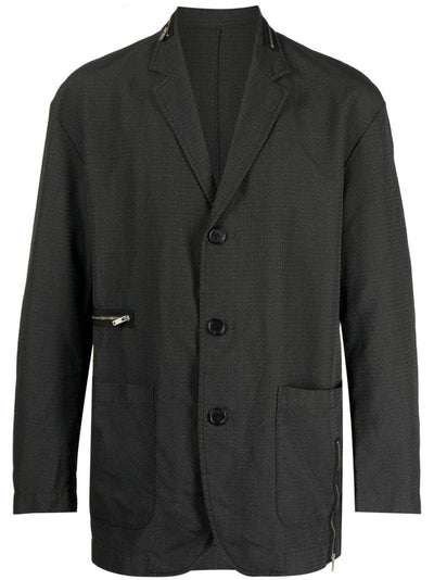 Textured Single-Breasted Blazer