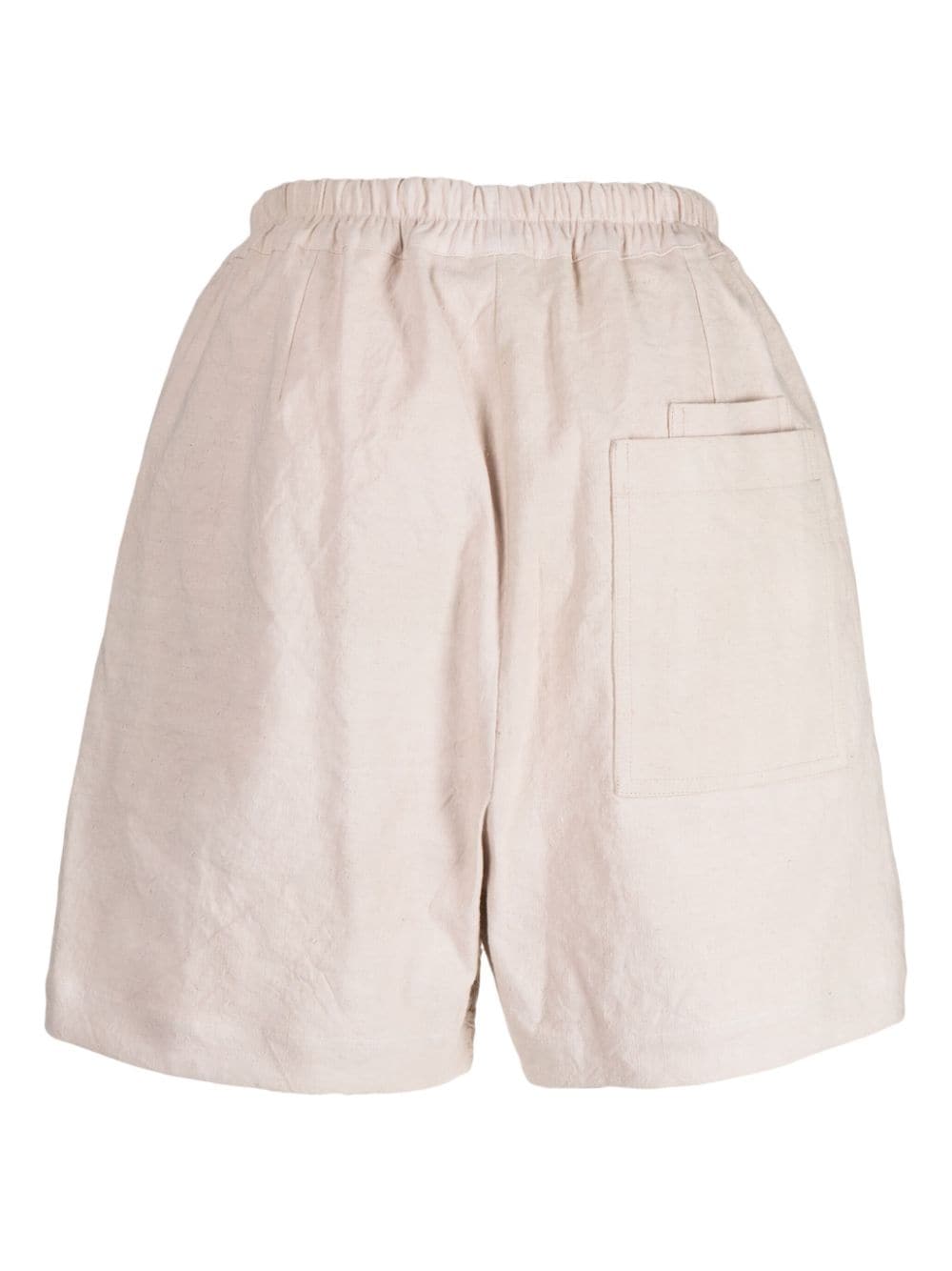 Embroidered-Patchwork Bermuda Shorts