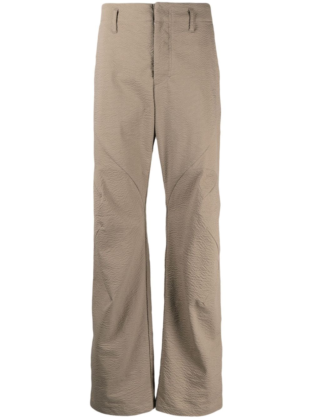 Textured Straight-Leg Trousers