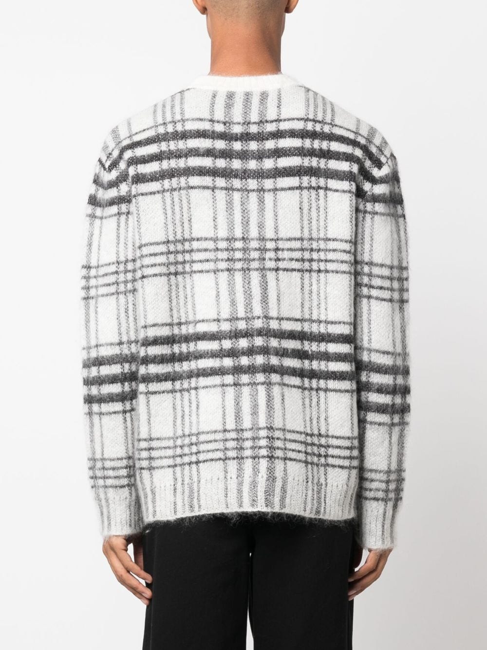 Logo-Intarsia Tartan Jumper