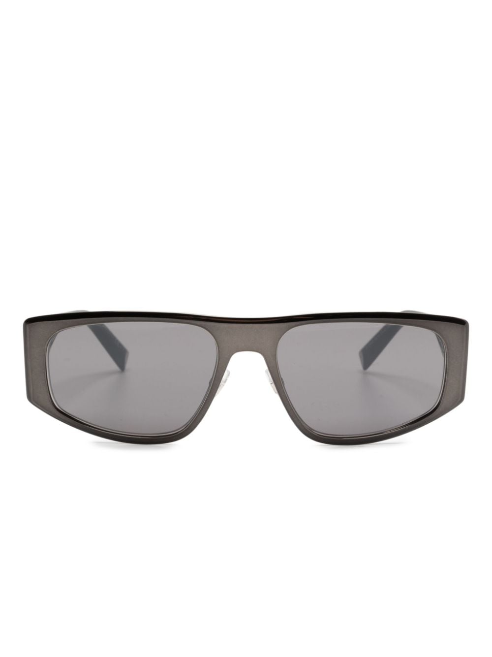 Cutout-Logo Rectangle-Frame Sunglasses